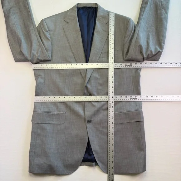 Jack Victor Mens Blazer Sport Coat Two Button Casual Jacket 44L Wool Suits
